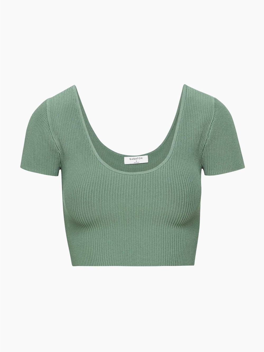 Aritzia Sculpt Babaton Knit Scoopneck Top
Cropped Green Size XS